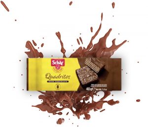 Quadritos (40g) - Bezlepkové oblátky v horkej čokoláde - Schär