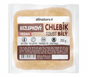 ALLNATURE Bezlepkový toastový chlebík svetlý čerstvý 250 g