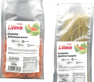 Vince Strukovinové cestoviny Vince bez lepku 200g - Šošovicové penne