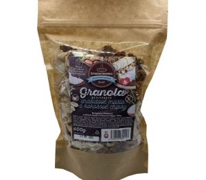 ŽITNOOSTROVSKÁ BEZLEPKOVÁ PEKÁREŇ Granola arašidy-kokosové chipsy 400 g