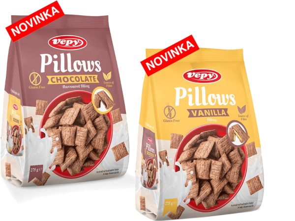 Vepy Vankúšiky s náplňou bez lepku 275g - Vankúšiky s náplňou s vanilkovou príchuťou