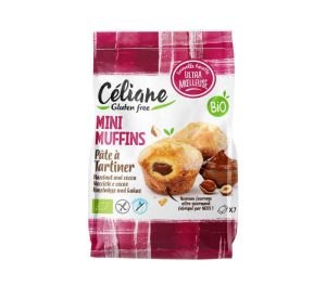Celiane bezlepkové mini mafiny s čokoládovou náplňou a lieskovými orechami