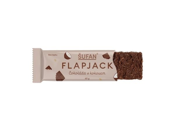 Flapjack čokoláda s kokosom, 60 g - Šufan