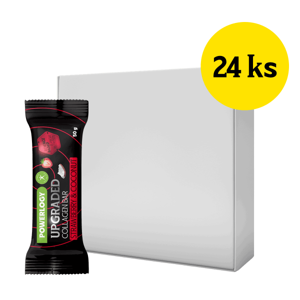 Powerlogy Upgraded Collagen Bar Strawberry 24 x 50 g