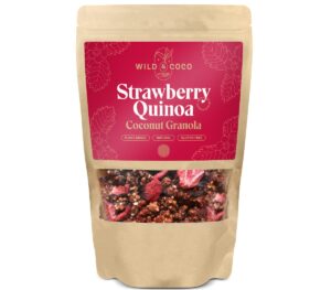 Kokosová granola Jahody & quinoa, 220 g - WILD&COCO