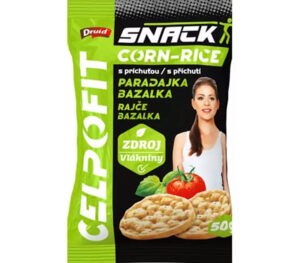CELPO Fit snack kukurično ryžový s príchuťou paradajka bazalka 50 g