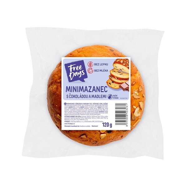FREE DAYS Minimazanec s čokoládou a mandľami bez lepku 120 g