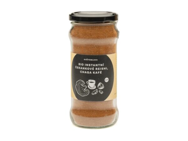 Bio instantná čakanková reishi chaga káva, 115 g - Květomluva