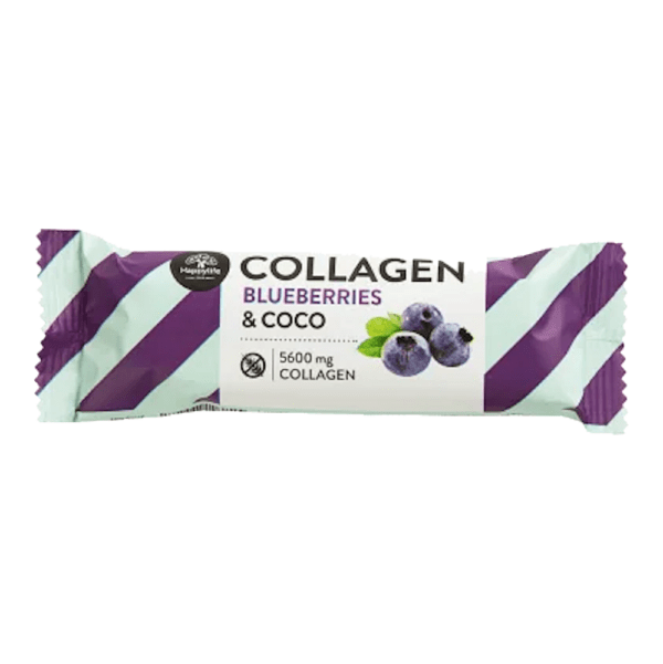 HAPPYLIFE Kolagénová kokosová tyčinka čučoriedka 40 g
