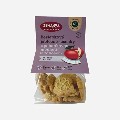 Bezlepkové pohánkovo ​​jablčné sušienky s kokosom BIO 100 g