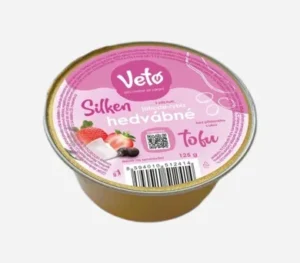 Hodvábne tofu s príchuťou jahoda a ríbezle 125 g