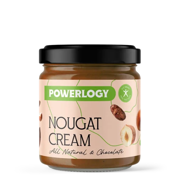 Chrumkavý BIO Powerlogy orieškový nugát 60 %