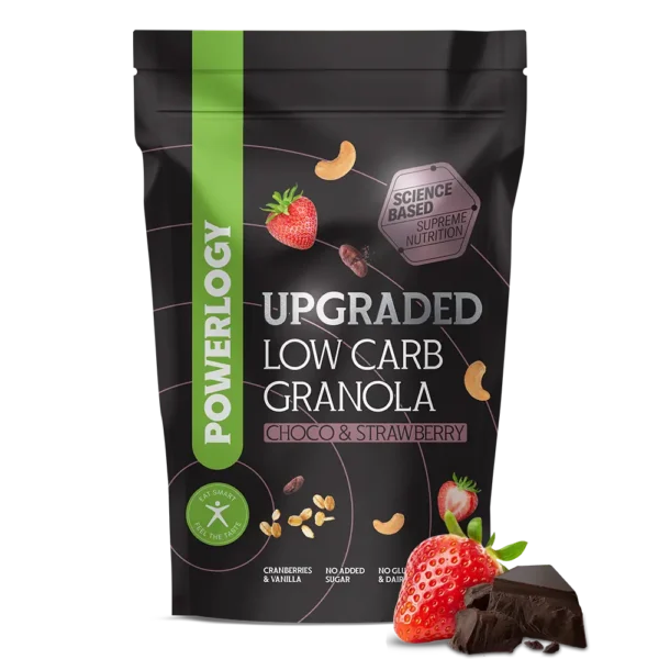 Powerlogy Upgraded Low Carb Granola Choco & Strawberry 350 g
