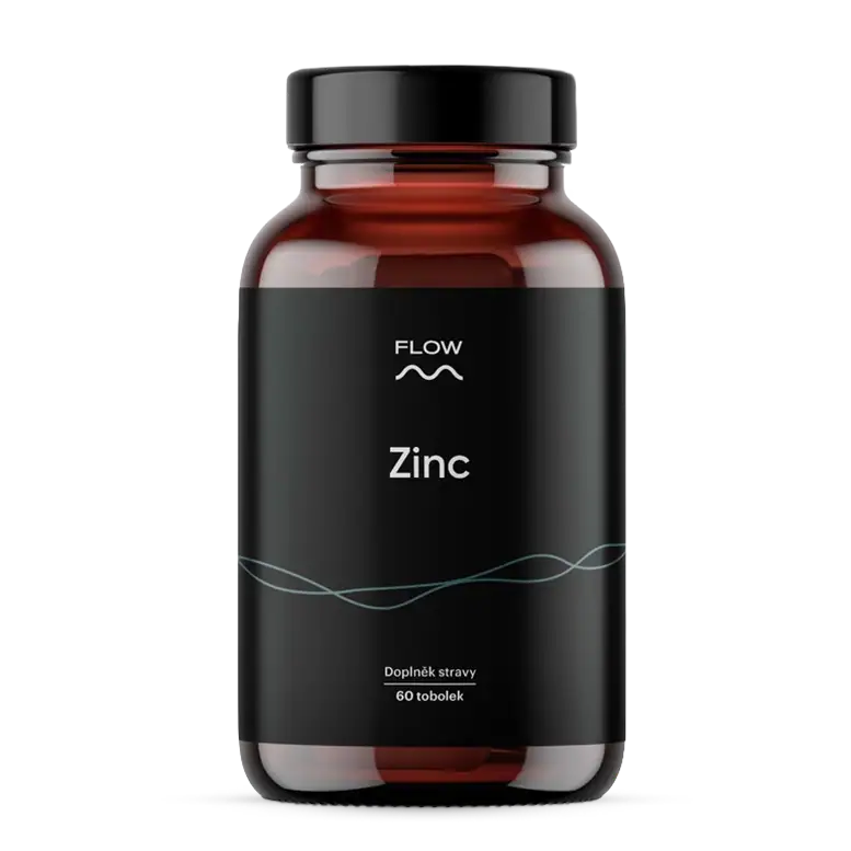 Flow Zinc 60 kapsúl Trojkombinácia L-OptiZinc®, bisglycinátu a citrátu pre maximálnu vstrebateľnosť zinku