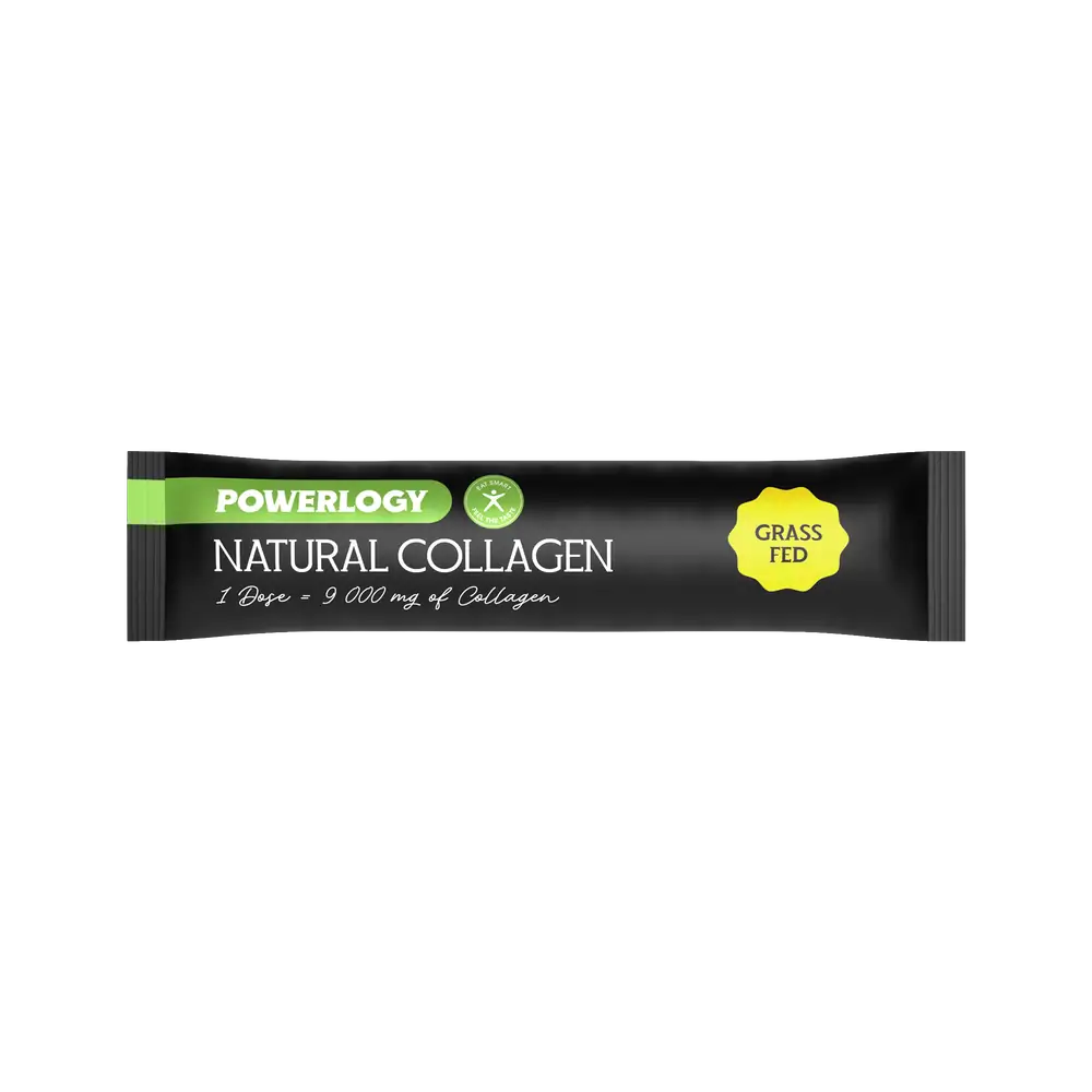 Powerlogy Natural Collagen 10 g Cestovné balenie, hydrolyzovaného grass fed kolagénu z európskeho zdroja