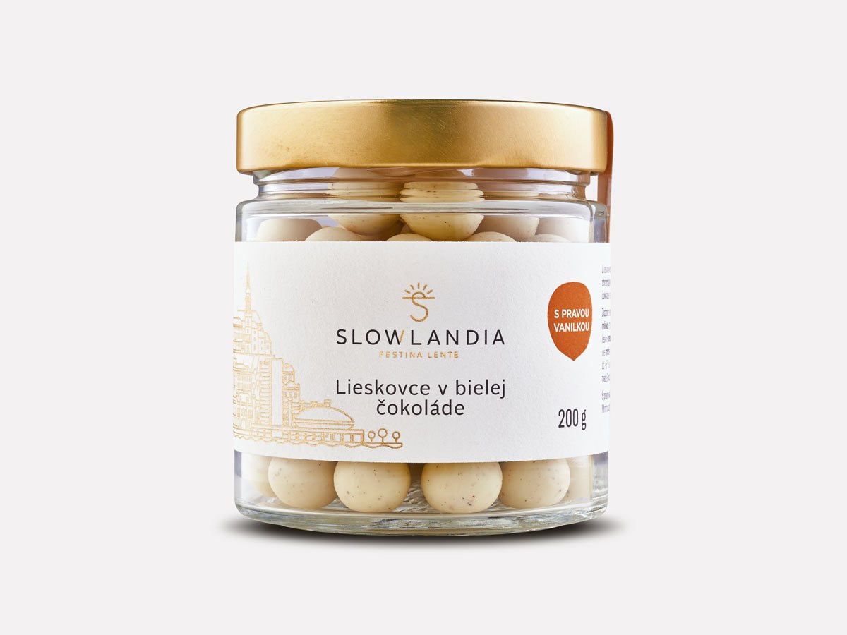 Lieskovce v bielej čokoláde 200g