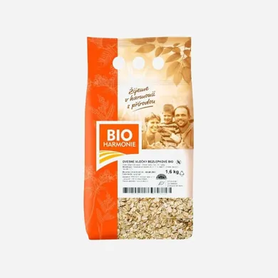 Bioharmonie Ovsené vločky bezlepkové BIO 1600 g