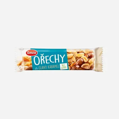 Tyčinka s orechmi a slaným karamelom 35 g