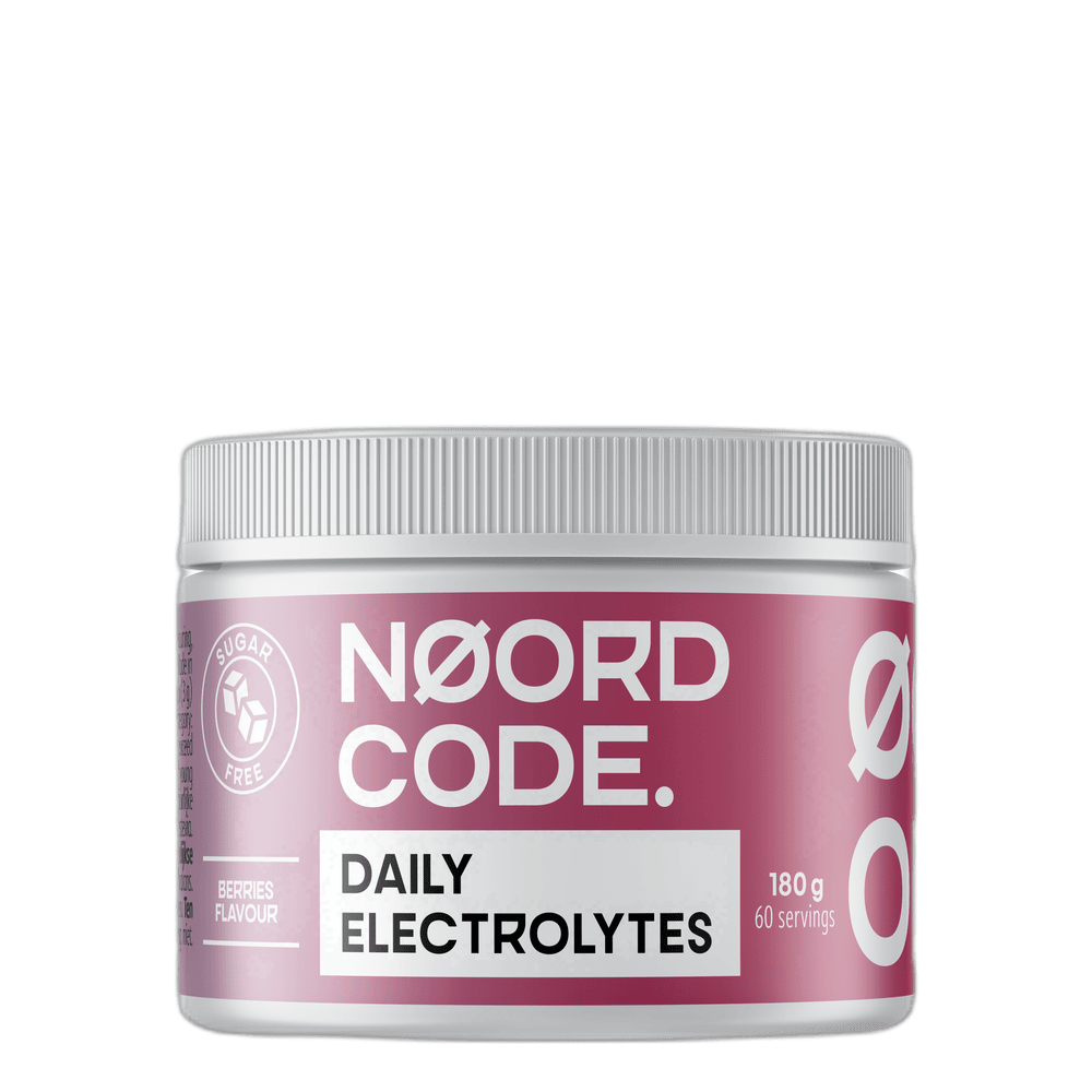 NoordCode Daily Electrolytes Berries 180 g Denné elektrolyty bez cukru s draslíkom, horčíkom a stopovými minerálmi pre optimálnu hydratáciu
