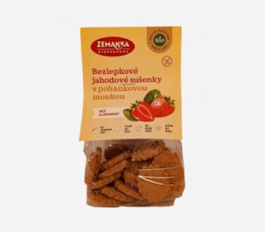 Bezlepkové jahodové sušienky s pohánkovou múkou BIO 100 g
