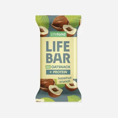 Lifebar Oat snack proteín s lieskovými orieškami BIO 40 g
