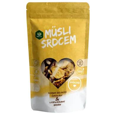 Müsli srdcem Čoko Trio a banán 250g 250 g