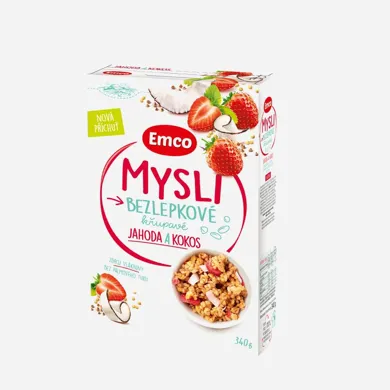Mysli bezlepkové jahoda a kokos 340 g