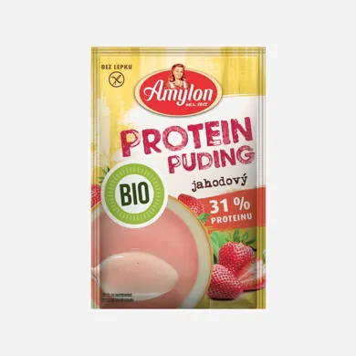 Protein puding jahodový bez lepku BIO 45 g