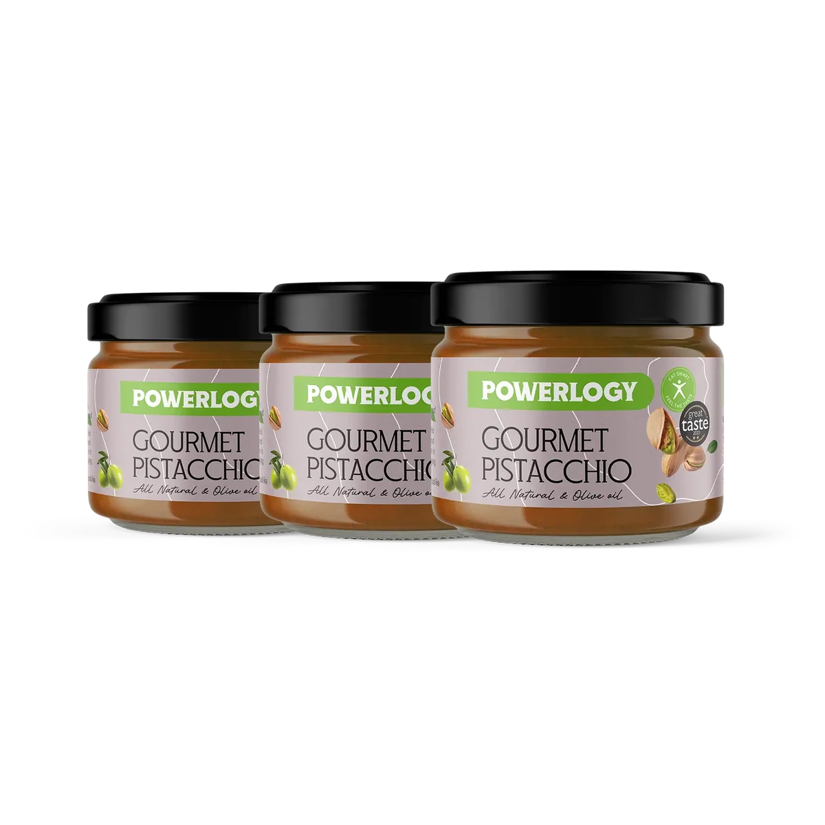 Powerlogy Pistacchio Cream 3 x 200 g Lahodný pistáciový krém s dvoma hviezdami Great Taste Awards