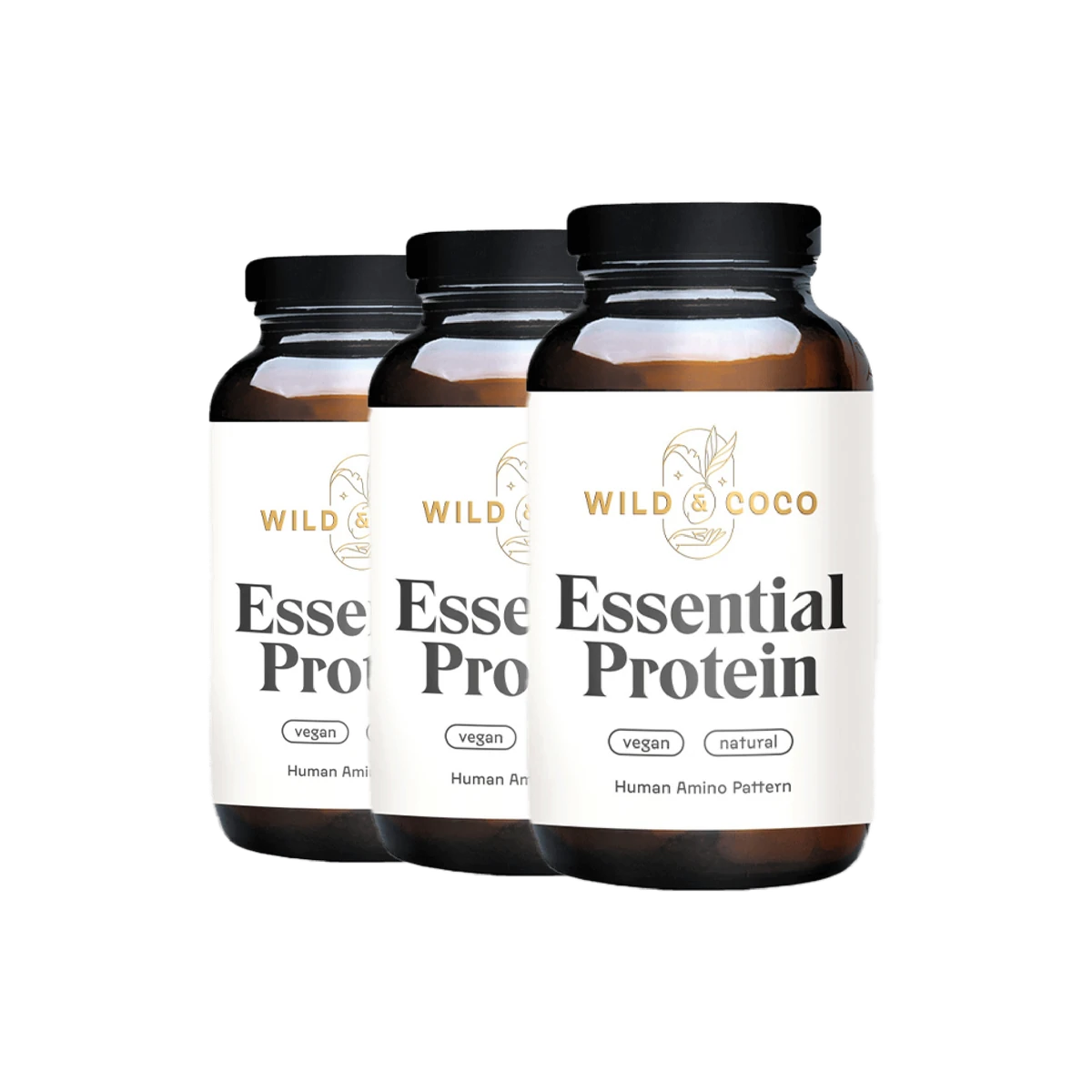 Wild and Coco Essential Protein 3 x 180 tabletiek 8 vegan esenciálnych aminokyselín s 99 % využiteľnosťou