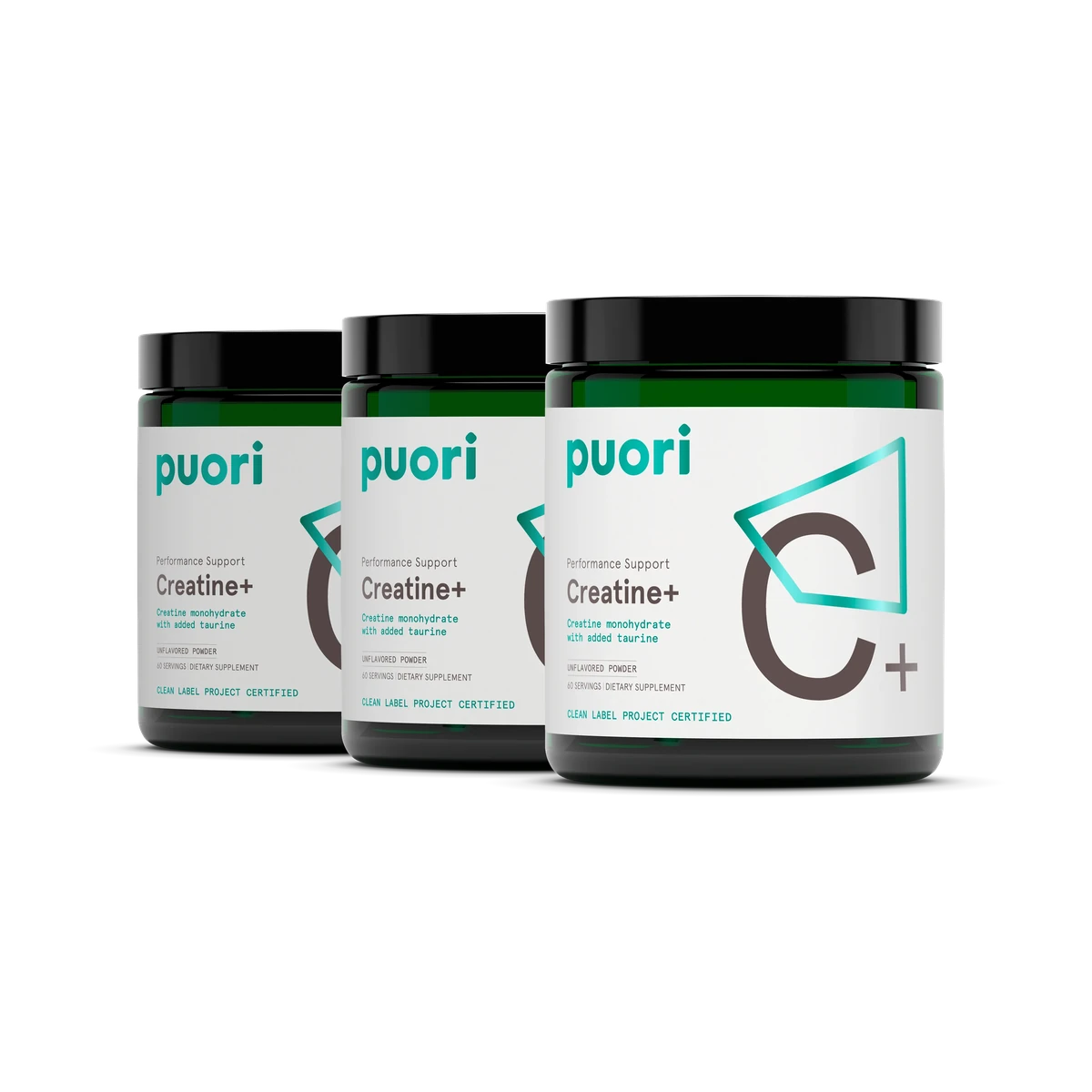 Puori Creatine+ 3 x 300 g Kreatín monohydrát a taurín