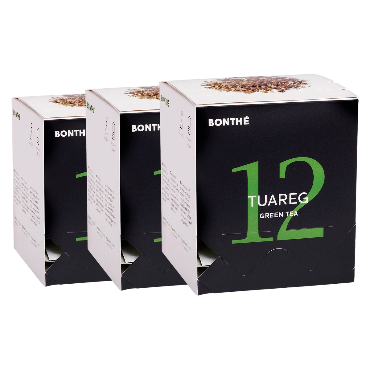 BONTHÉ Tuareg 3 x 16 x 2,5 g Mätový čaj zo zeleného čaju Gunpowder a nana mäty, ktorý osvieži a povzbudí