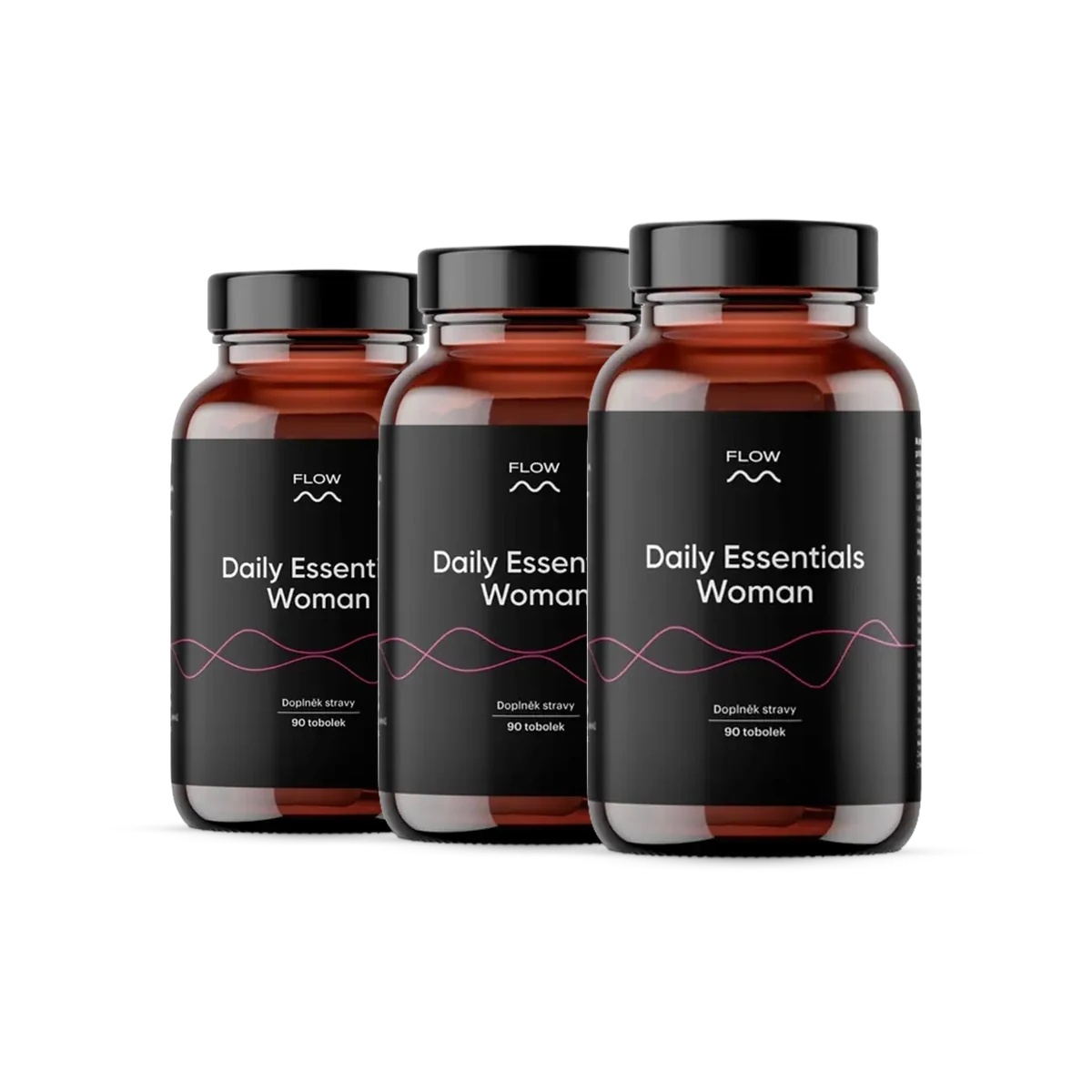 Flow Daily Essentials Woman 3 x 90 kapsúl Komplex 28 mikroživín v bioaktívnych formách pre každodenné zdravie zaneprázdnenej ženy