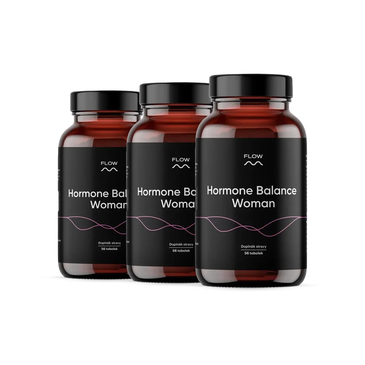 Flow Hormone Balance Woman 3 x 56 kapsúl Prírodná podpora hormonálnej rovnováhy pre ženy v luteálnej fáze menštruačného cyklu