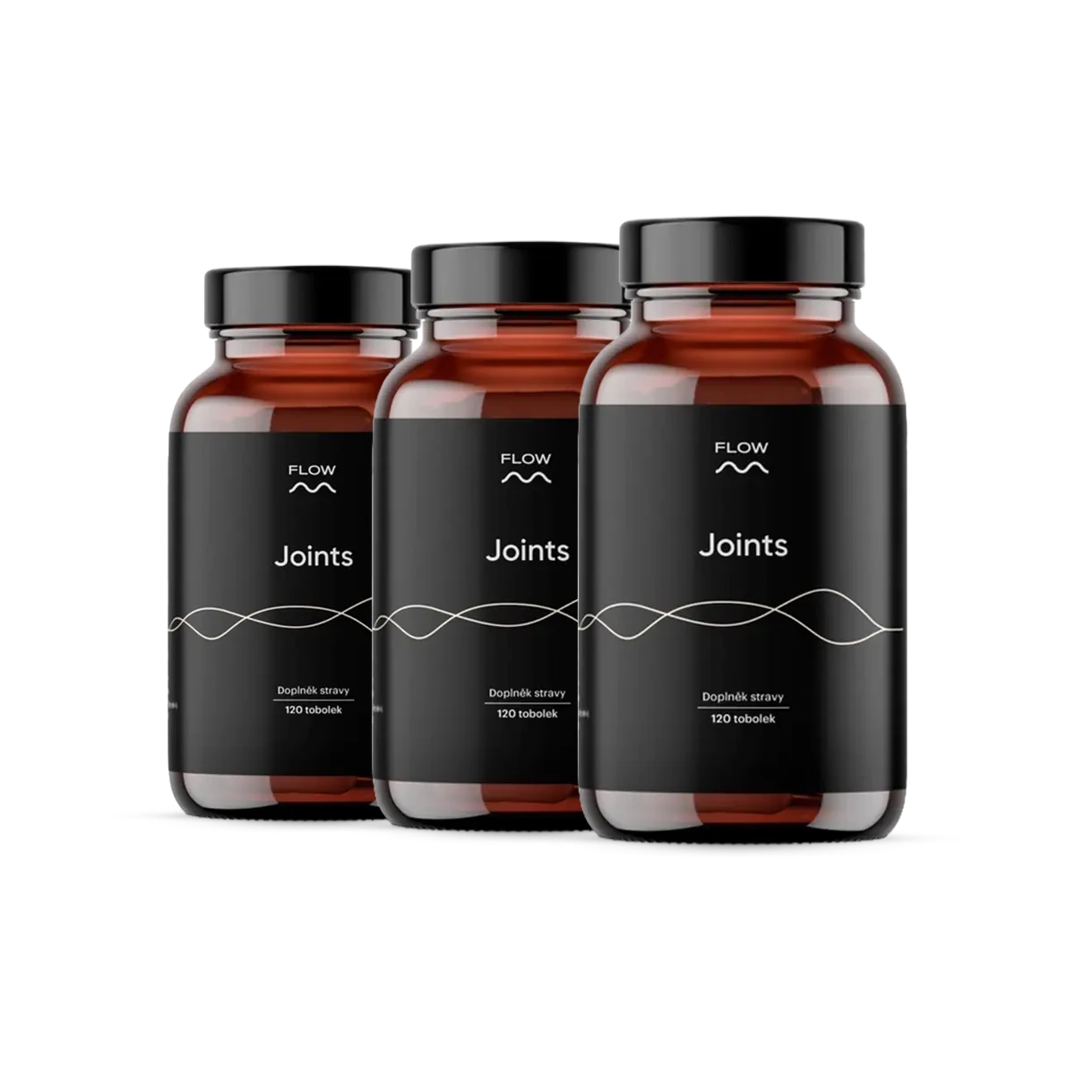 Flow Joints 3 x 120 kapsúl Synergická kĺbová formula 3.0 s glukozamínom, kurkumínom a boswéliou pre pohyblivosť