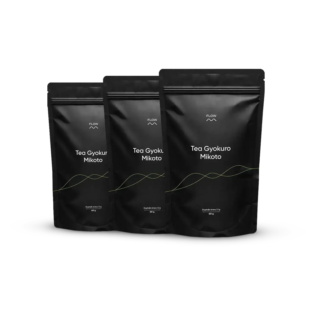 Flow Tea Gyokuro Mikoto 3 x 50 g Výnimočný japonský gyokuro ručne zbieraný z prvých jarných zberov s bohatou chuťou umami