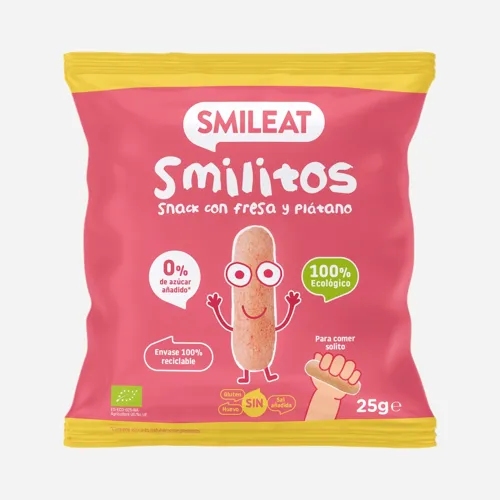 Kukuričné chrumky banán & jahoda s extra panenským olivovým olejom BIO 25 g