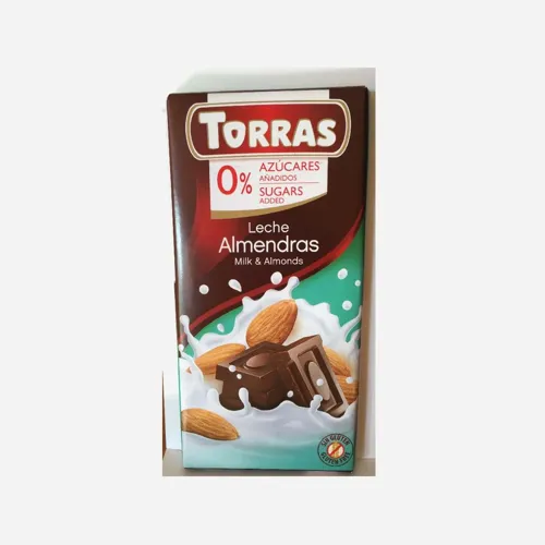 mliečna čokoláda s mandľami 75 g
