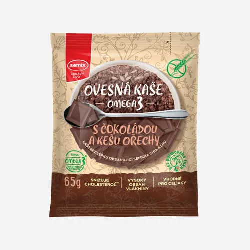 Ovsená kaša s čokoládou a kešu orechmi bez lepku 65 g