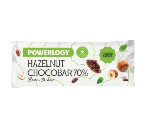 Powerlogy Chocobar 70 % 50 g 70 % čokoládová tyčinka s lieskovými orechmi