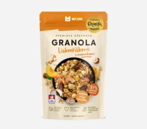 Prémiová granola Chrumkava Lískooriešková s marhuľami 400 g