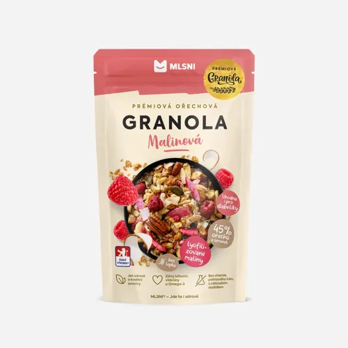 Prémiová granola Chrumkava Malinová DIA 400 g