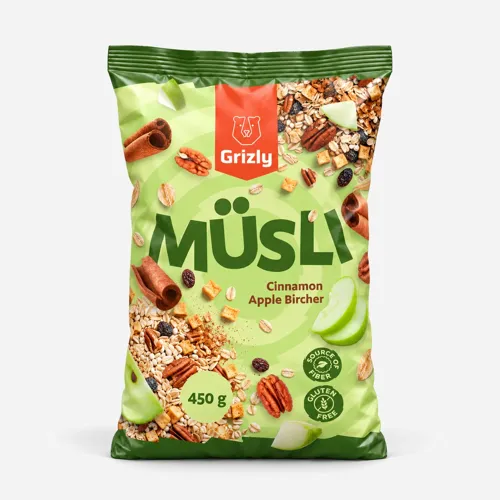 Sypané müsli jablko & škorica Bircher style 450 g